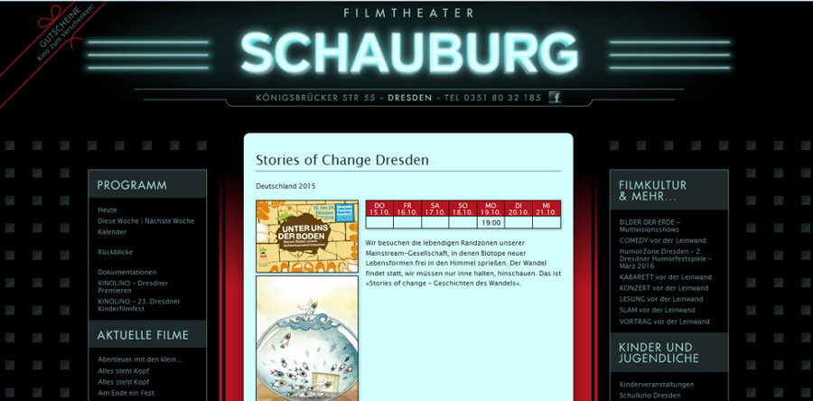 Premiere für Geschichten des Wandels